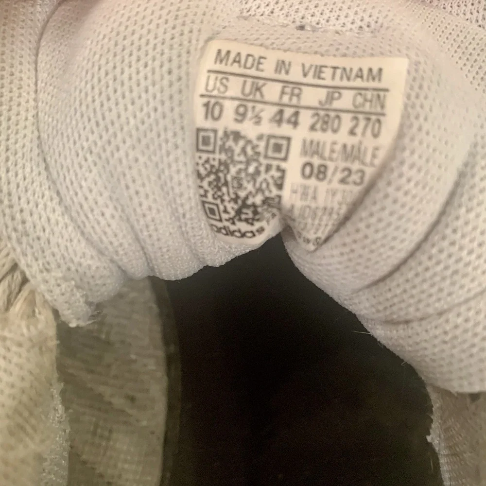 Adidas Sneakers Men's 10 Shoes White Blue Stripes - Picture 2 of 15